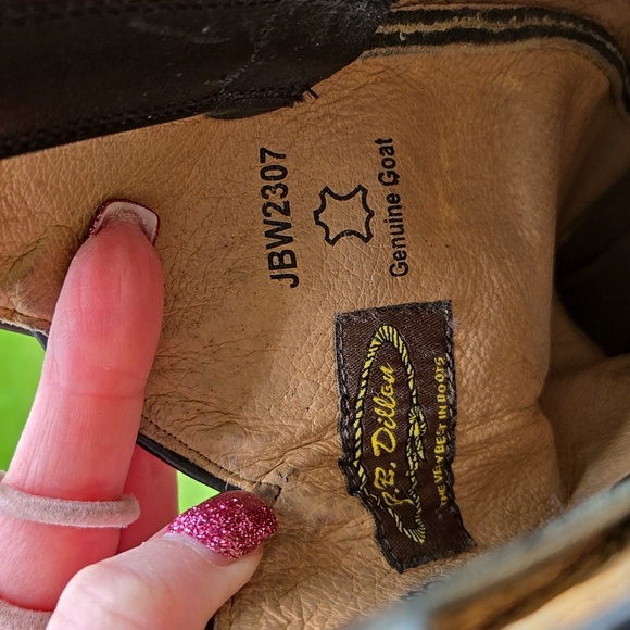 J.B. Dillon Black Womens Genuine Goat Leather Boots 6.5 B - Picture 4 of 8